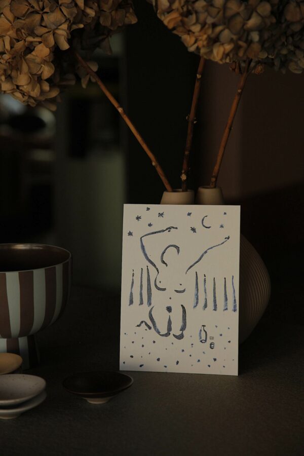 Dipinto a mano “Forme blu #2” - immagine 2