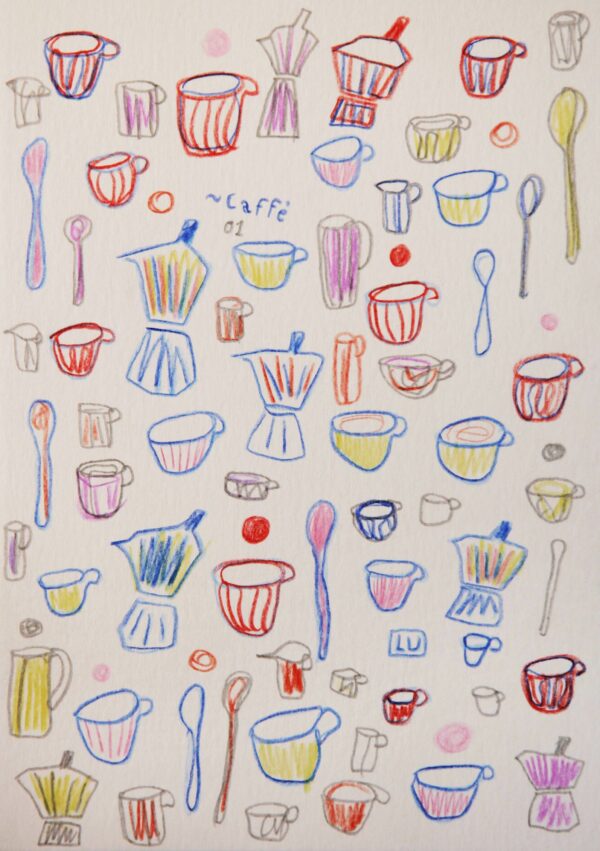 Illustrazione a matita "Caffè #1"