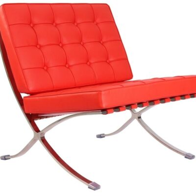Poltrona stile Barcelona Van Der Rohe - Rossa