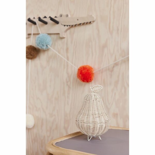 Luce notturna in rattan a pera - immagine 2