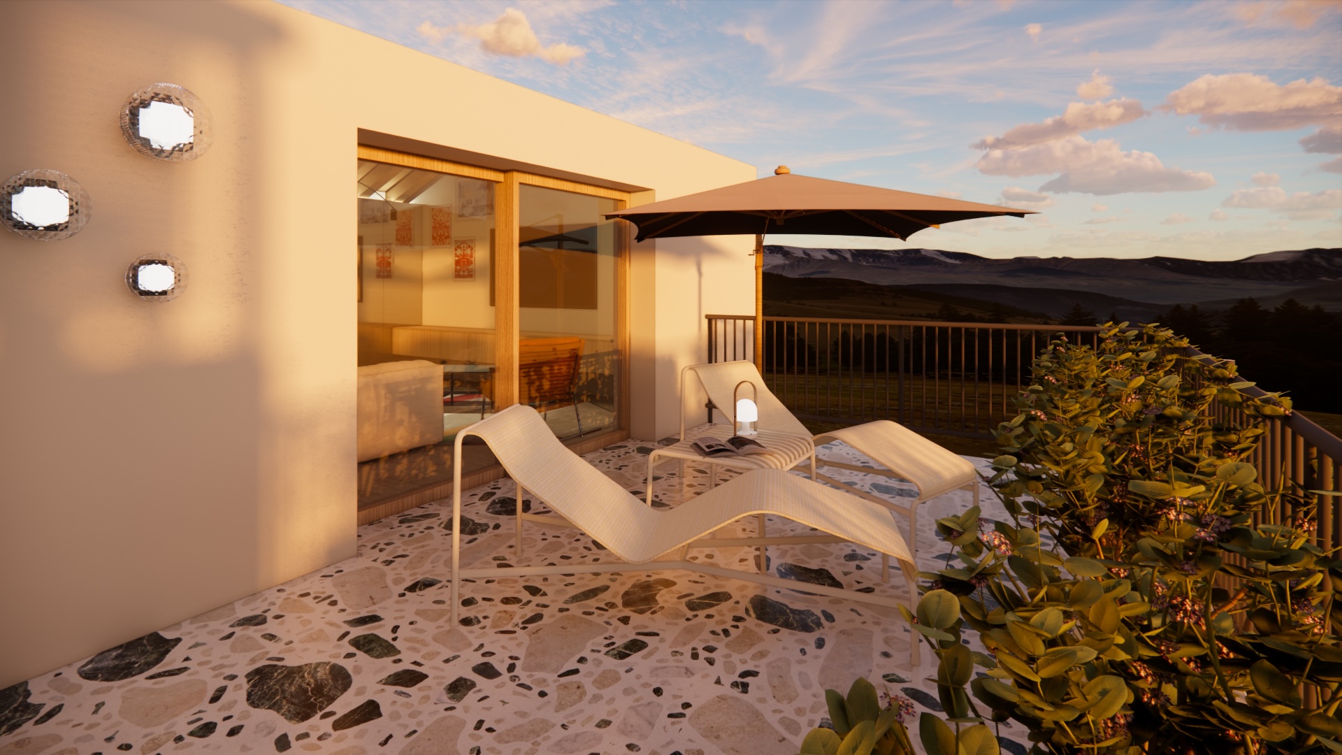 terrazzo tramonto